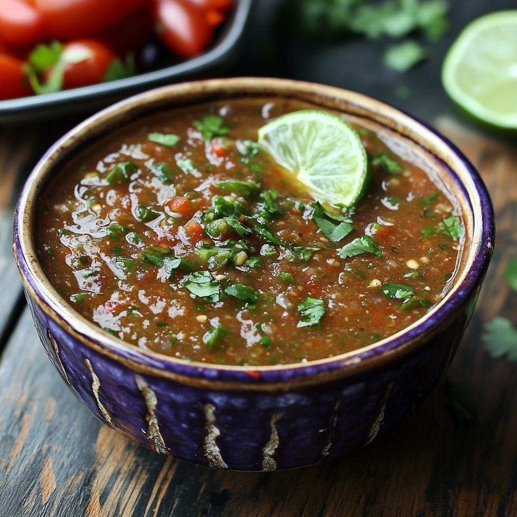 Jar of homemade salsa macha with dried chilies, garlic, peanuts, and oil on a rustic table