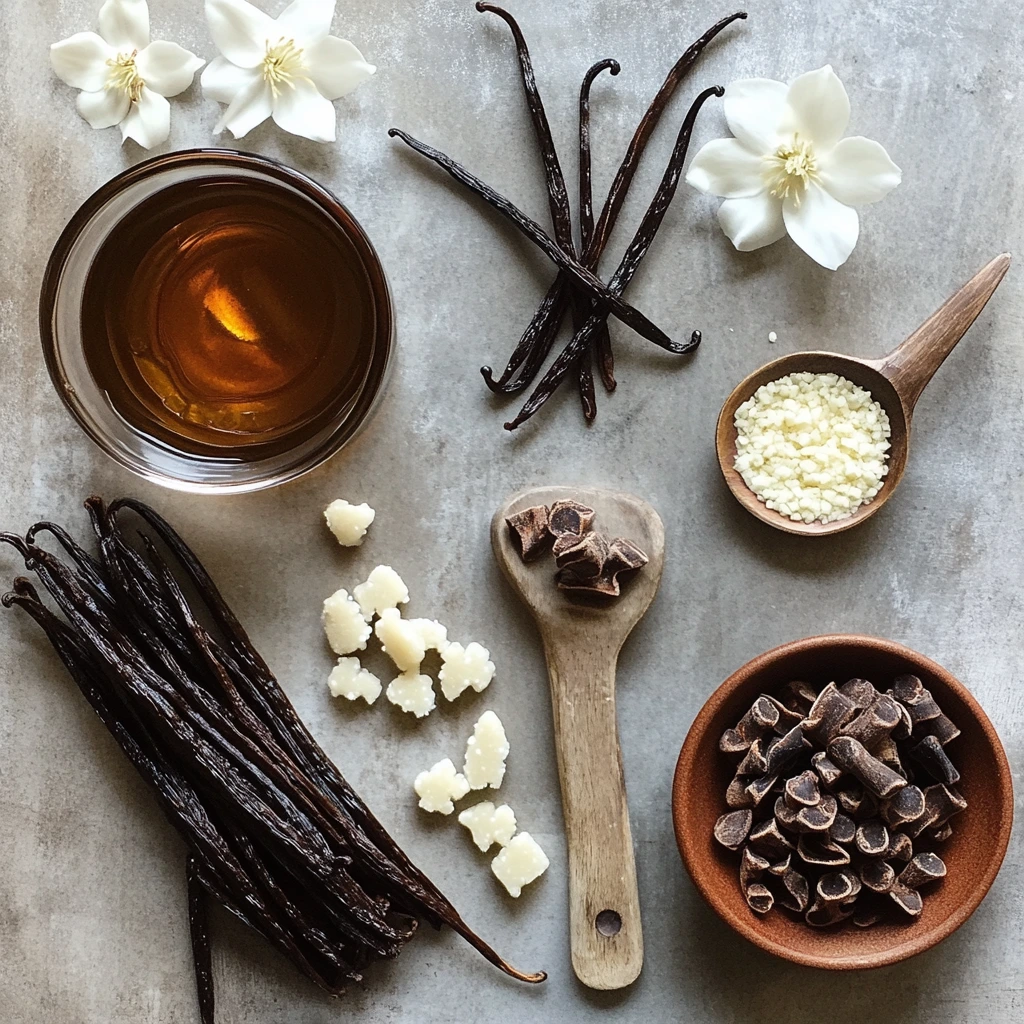 Homemade easy vanilla bean paste in a glass jar with fresh vanilla pods on the side