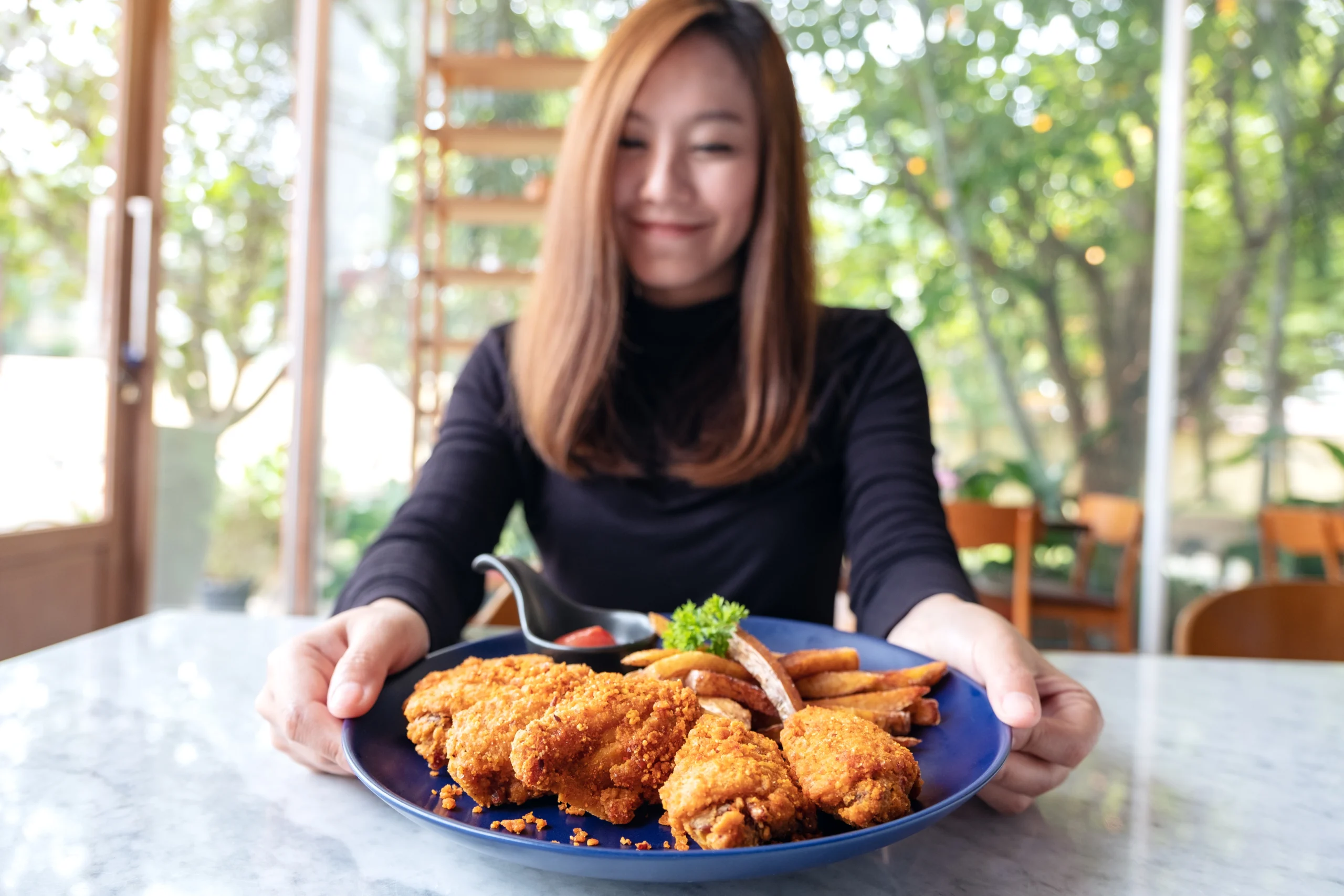 Golden, crispy Ritz cracker chicken baked to perfection and garnished with herbs.