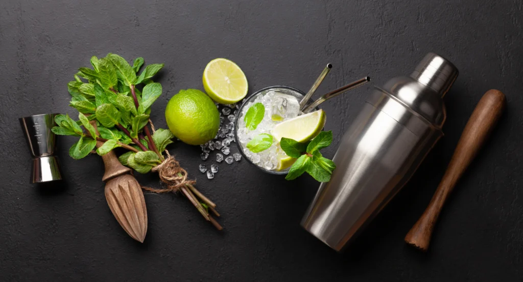 A refreshing Kentucky Mule cocktail served in a classic copper mug with lime wedge and mint garnish