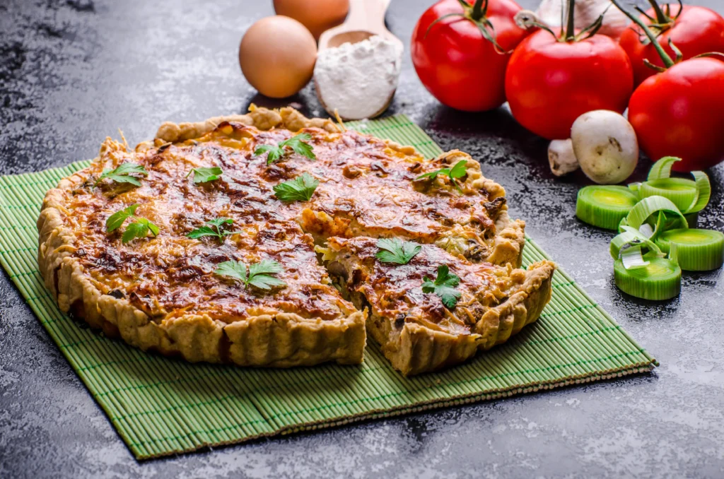 Delicious homemade taco pie with melted cheese, crispy tortillas, and seasoned ground beef