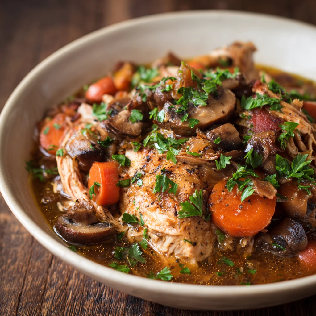 Easy Crockpot Chicken cooked to perfection with tender, juicy meat and rich flavor.
