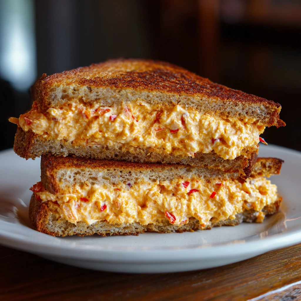 Homemade pimento cheese spread with crackers