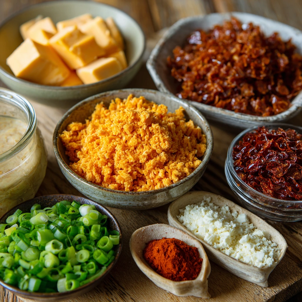 Homemade pimento cheese spread with crackers