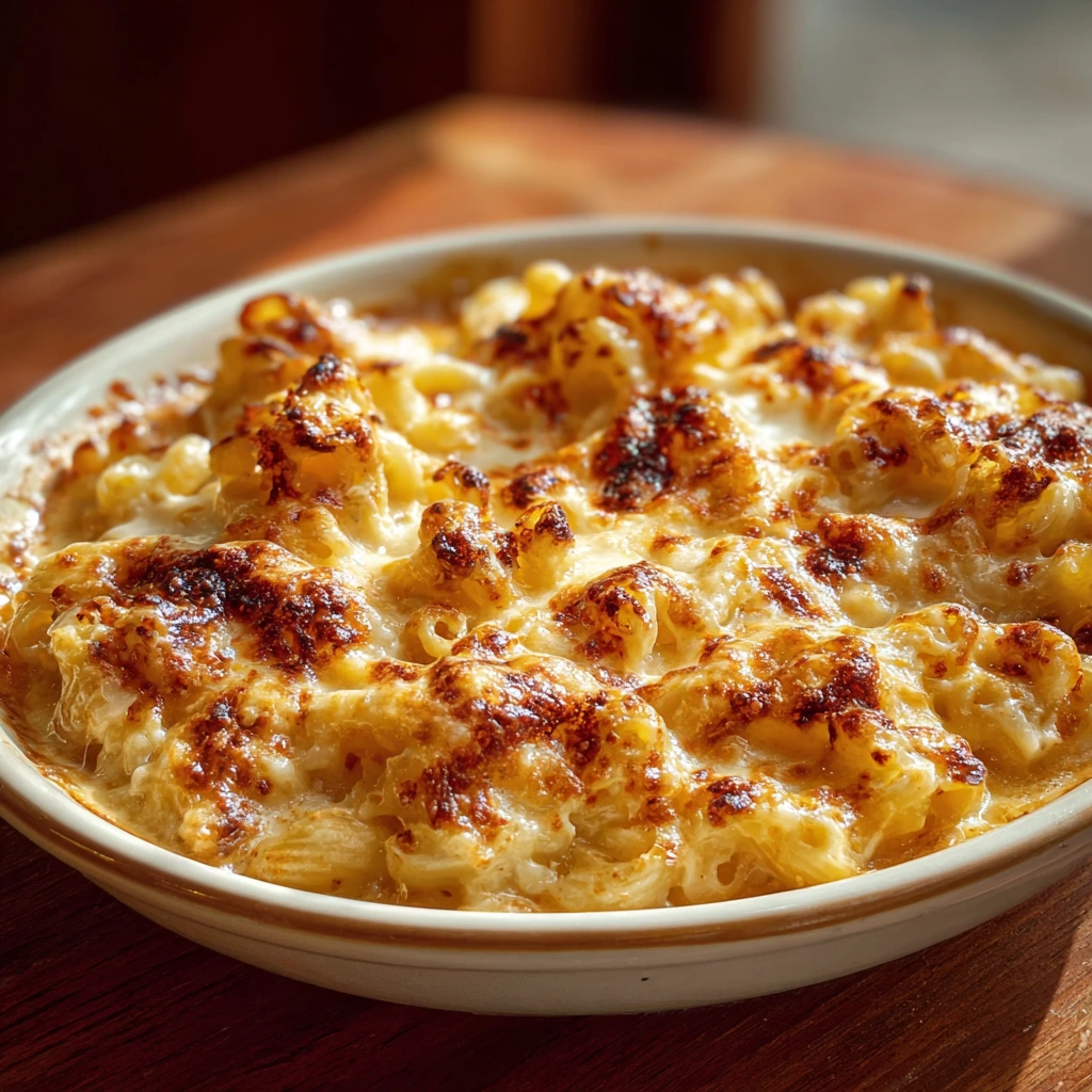 Tini's Mac and Cheese
Creamy homemade mac and cheese served in a rustic bowl, topped with melted golden cheddar.