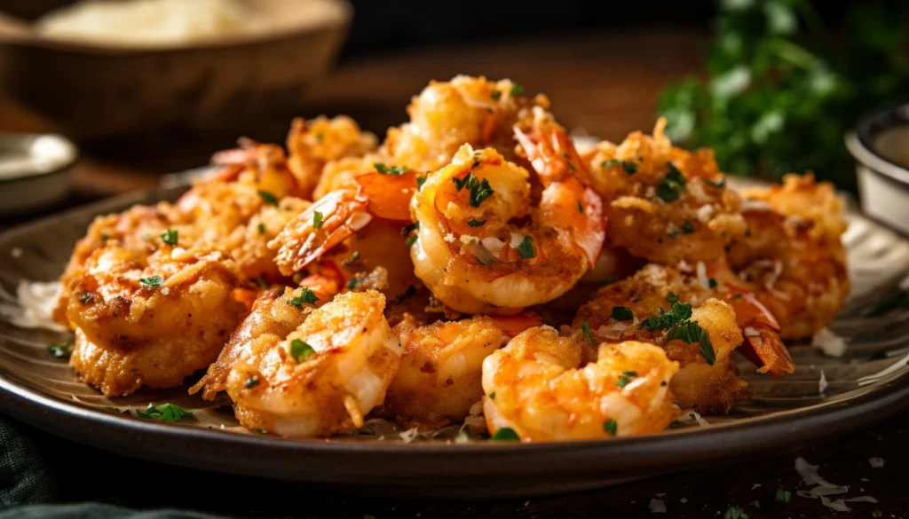 Delicious crispy Bang Bang shrimp served with a creamy sauce