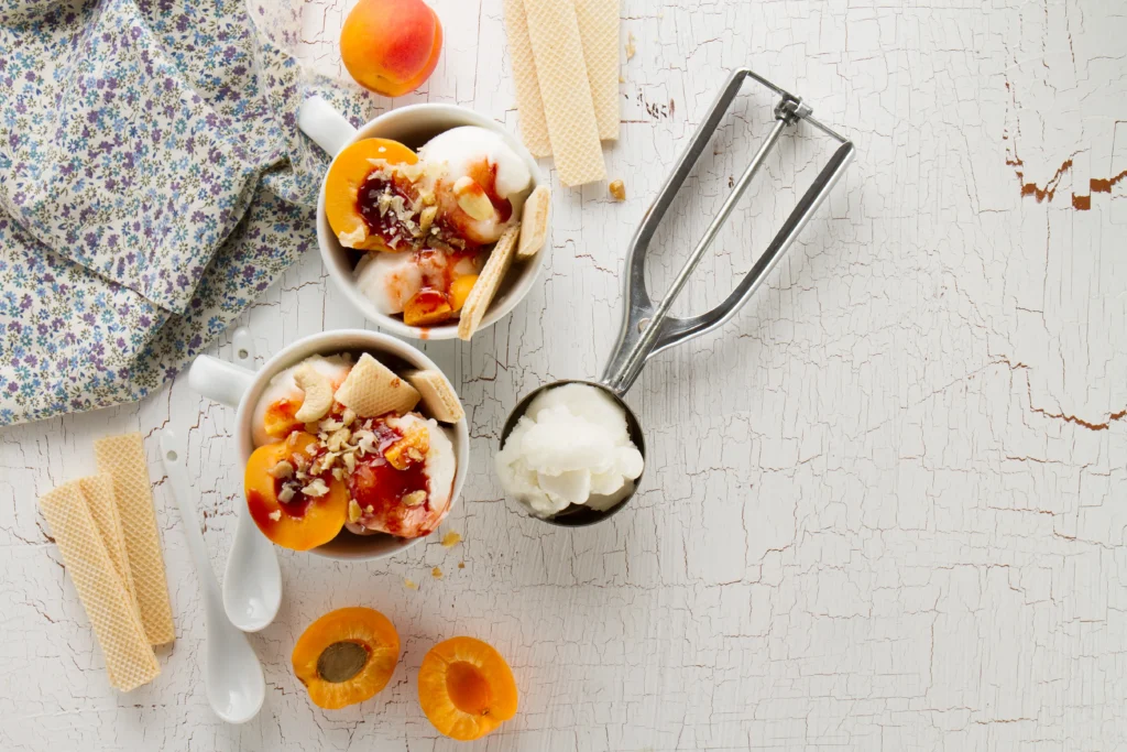Delicious homemade ice cream with fresh ingredients and vibrant toppings, perfect for a summer treat.