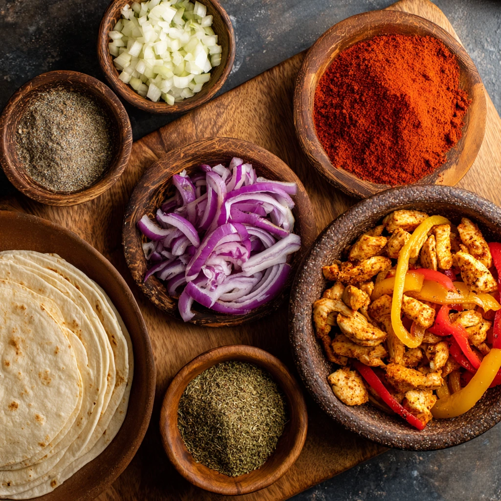 Authentic Fajita Seasoning
Bowl of homemade fajita seasoning blend surrounded by fresh spices, ready for tacos, chicken, or vegetables