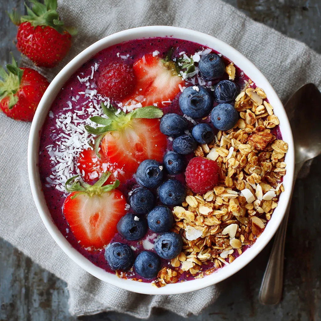 Berry Smoothie Bowl with Homemade Granola