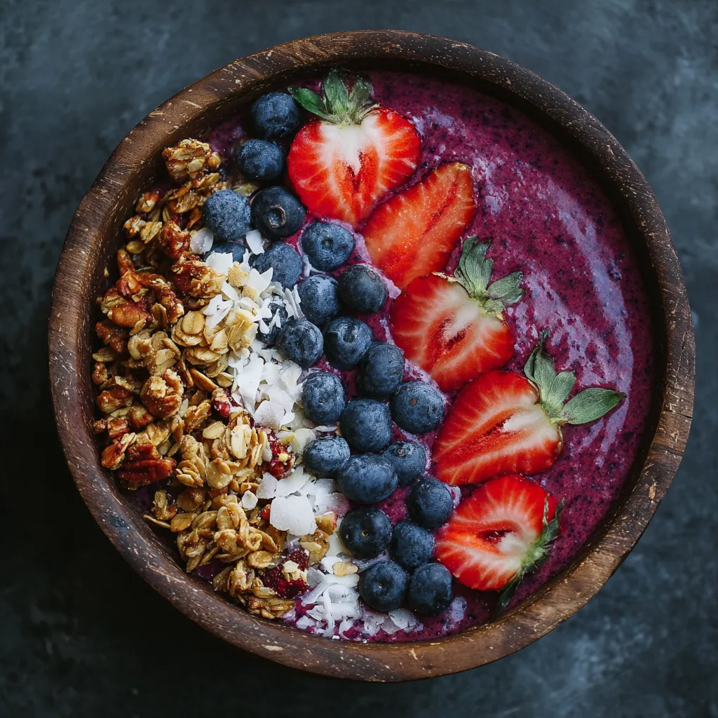 Berry Smoothie Bowl with Homemade Granola