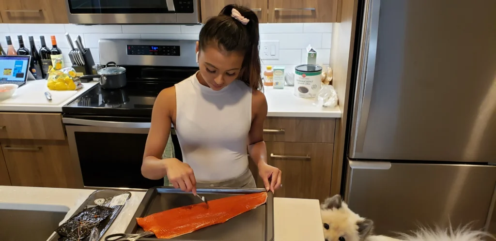 Homemade Smoked Salmon Recipe on Wooden Board