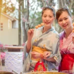 Healthy Japanese Sweet Potato Mochi Bites served on a wooden plate, showcasing their chewy texture and natural ingredients