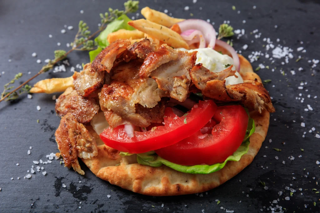 Gyro Meat Recipe
Deliciously cooked gyro meat stacked on a skewer, ready to be sliced for a traditional Greek gyro wrap