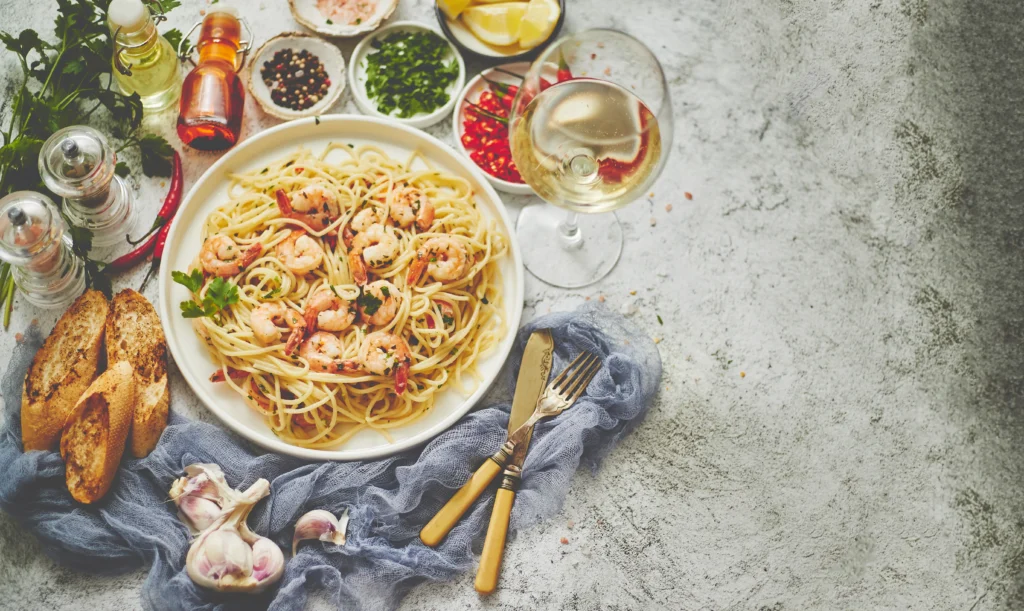 Creamy Shrimp Champagne Pasta – A delicious and elegant Valentine's Day dinner dish