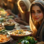 Persian Herb & Yogurt Rice (Sabzi Polo) served on a plate with fresh herbs and fluffy basmati rice