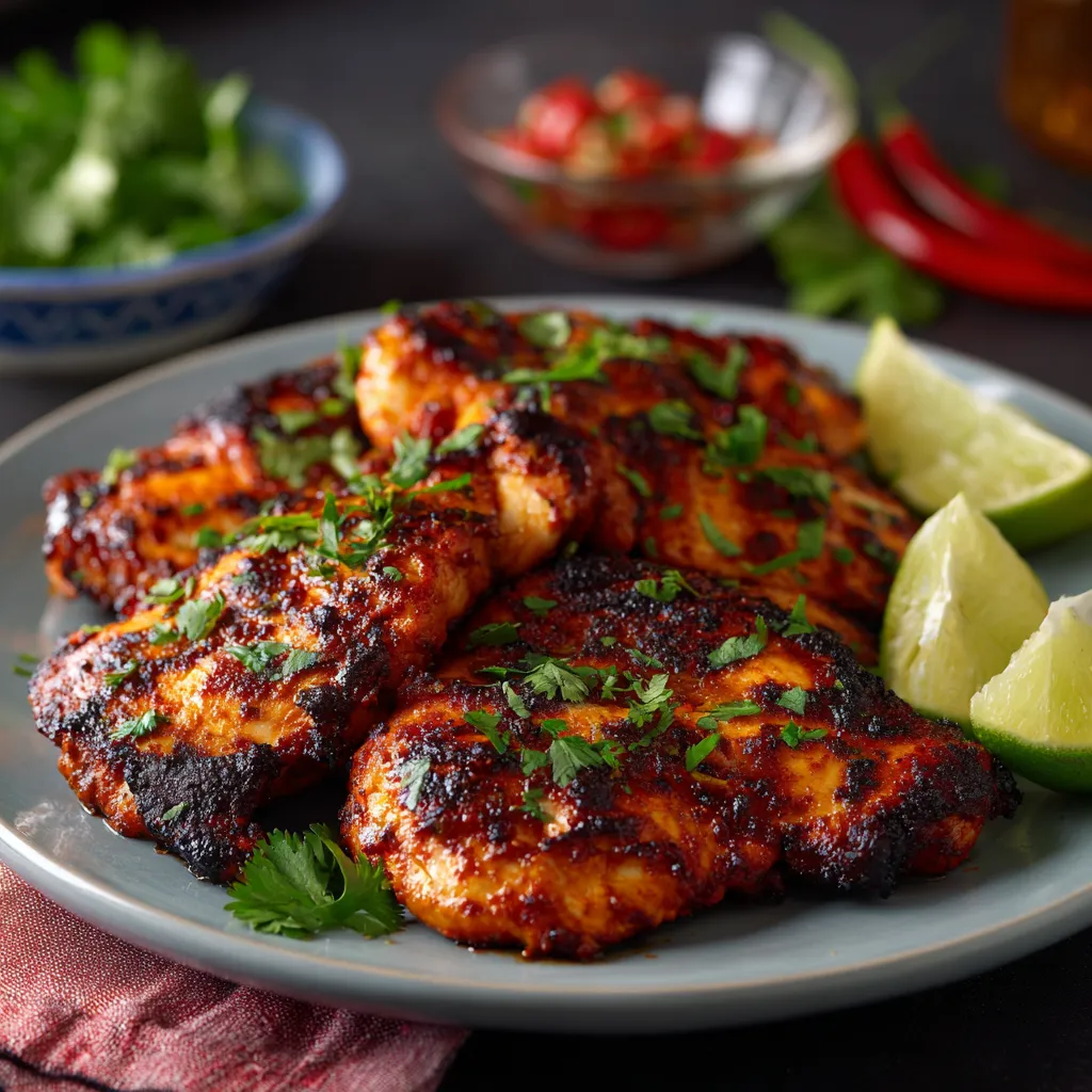 Chipotle Chicken Recipe
Smoky and tender chipotle chicken sliced and served fresh, perfect for tacos, bowls, and meal prep.