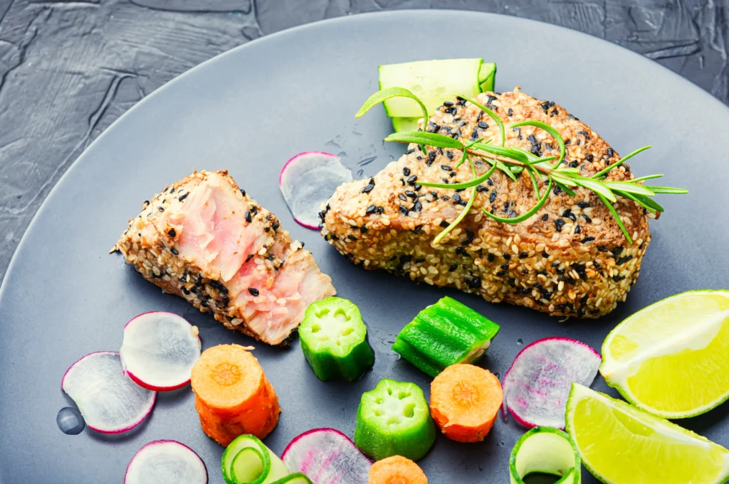 Ahi Tuna Recipe 
Seared Ahi tuna served with a fresh and quick dinner for busy nights