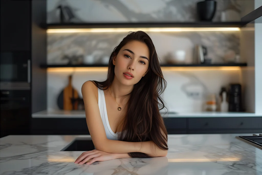 Creamy Rasta pasta with colorful bell peppers and jerk chicken served in a white bowl