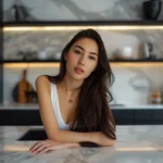 Creamy Rasta pasta with colorful bell peppers and jerk chicken served in a white bowl