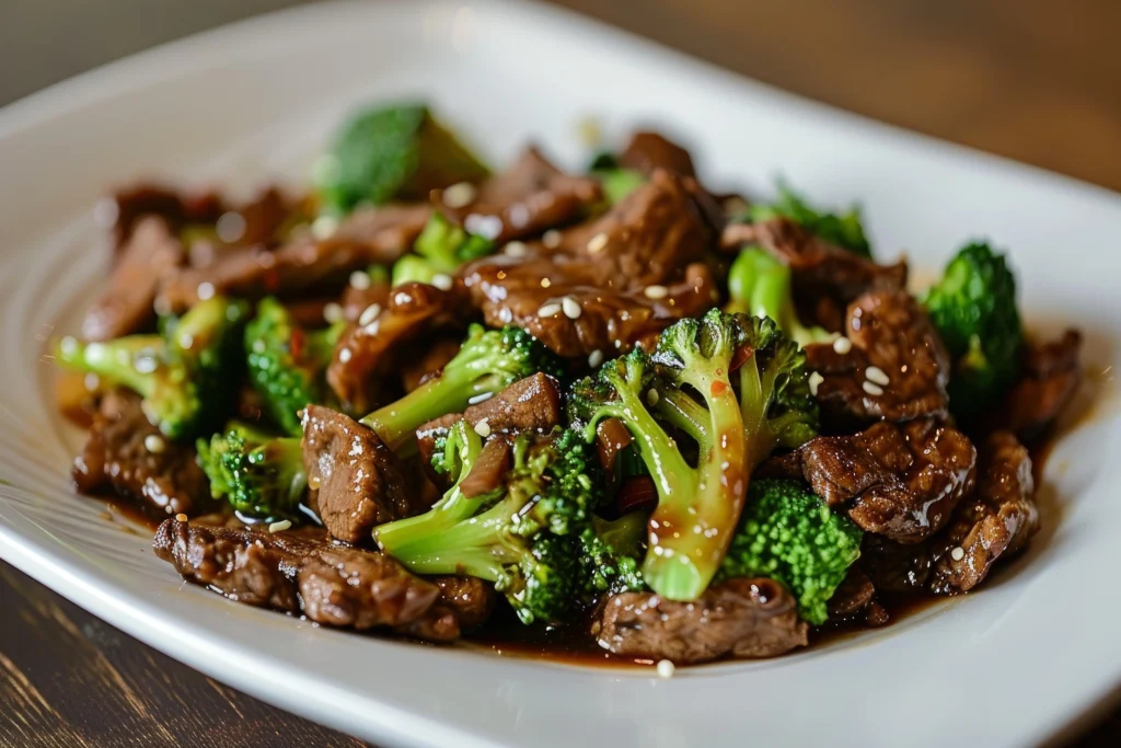 Easy Chinese Beef Broccoli with tender beef and crisp broccoli in savory sauce