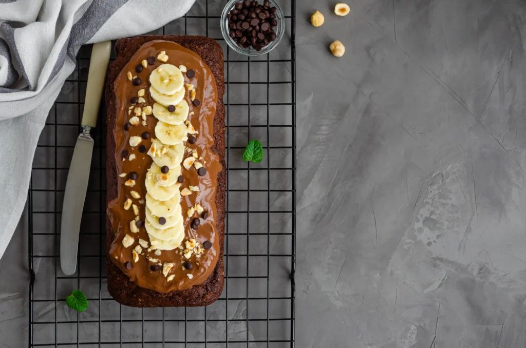 Moist Chocolate Chip Banana Bread Fresh Out of the Oven