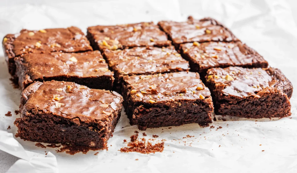 Traditional Texas Sheet Cake
Freshly baked Texas Sheet Cake topped with rich chocolate frosting and chopped pecans on a rustic kitchen table