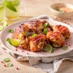 Grilled smoky chipotle chicken glazed with spicy sauce, served with fresh herbs and a charred, flavorful finish.