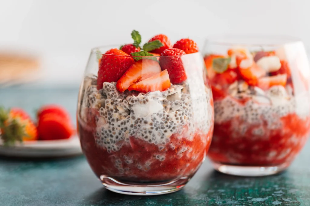 Strawberries and Cream Chia Pudding Recipe – Healthy Breakfast Delight