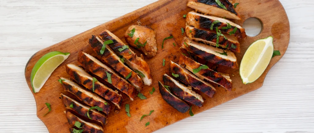 Chicken Marinade recipe
Juicy grilled chicken marinated in a flavorful blend of garlic, herbs, olive oil, lemon juice, and spices, served fresh off the grill.