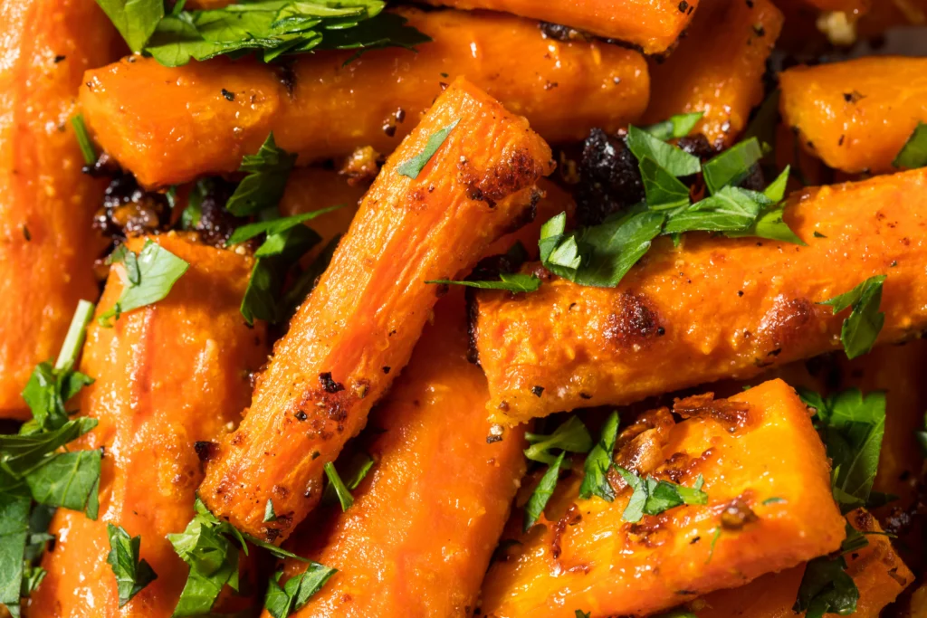 Melting carrots recipe served as a tender butter-glazed side dish with fresh herbs, perfect for a flavorful dinner accompaniment.