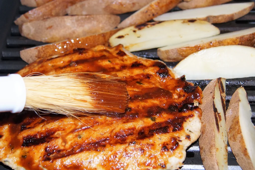 Chicken Marinade recipe
Juicy grilled chicken marinated in a flavorful blend of garlic, herbs, olive oil, lemon juice, and spices, served fresh off the grill.
