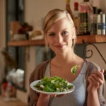 Green Goddess Salad with fresh greens, vegetables, and creamy dressing