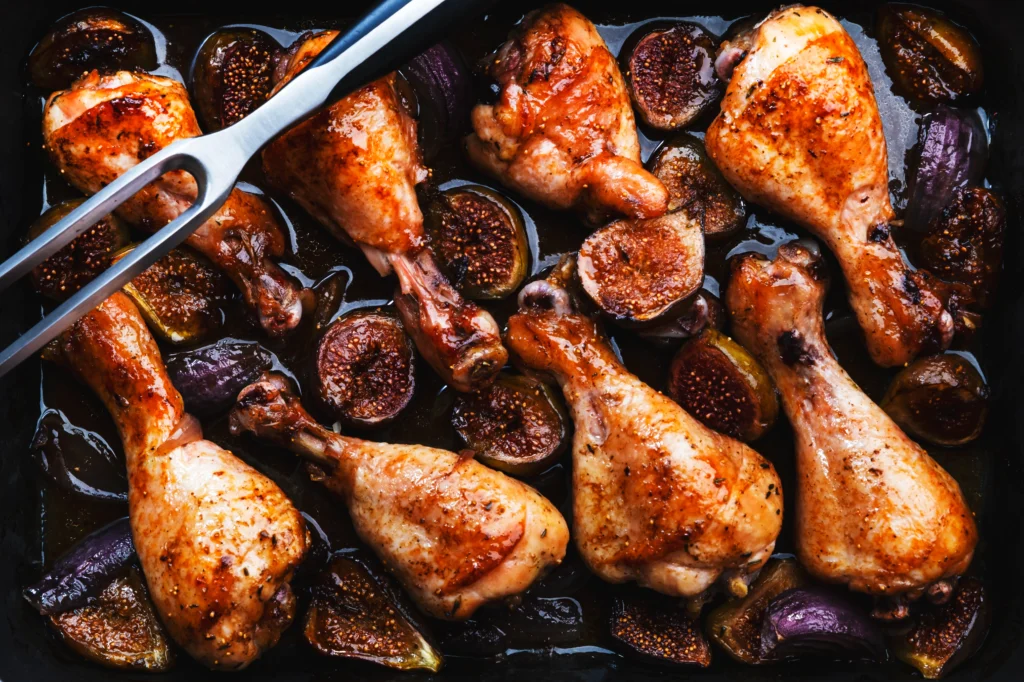Vinegar chicken with figs under $10, an easy 30-minute dinner