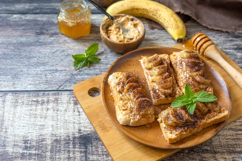 Peanut butter banana bars made with ripe bananas and creamy peanut butter, an easy 30-minute dessert under $5.
